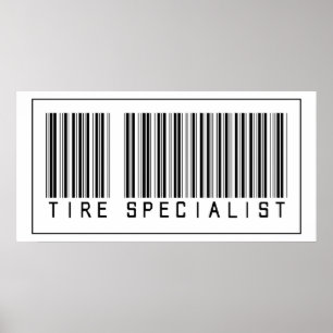 Specialist vid Barcode Däck Poster