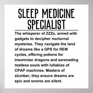 Specialist vid sömnmedicin poster