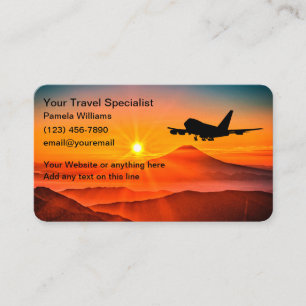 SpecialistAgent Affärskort i Scenen Travel Visitkort
