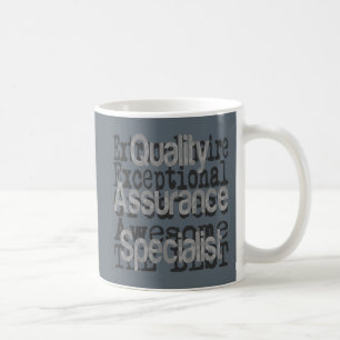 Specialistexpert för kvalitetssäkring kaffemugg