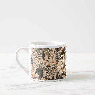 Specialitet för Blommönstret vintage Mugg Espressomugg