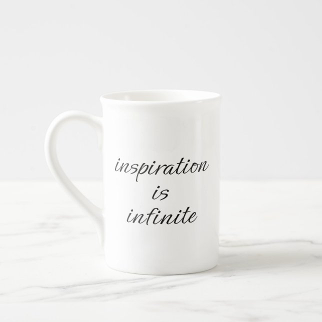 Specialitet för inspiration Mugg Benporslin Mugg (Vänster)