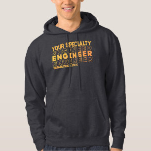 Specialitet för personlig Engineering Studenten-år Hoodie