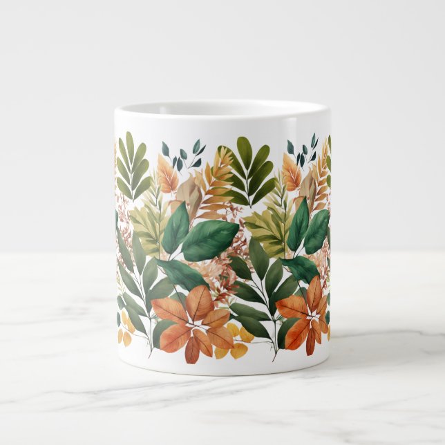 Specialitet Jumbo Mugg - Löv och Nature Mönster (Framsidan)