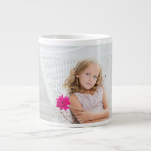 Specialitet, jumbo, mugg, vit, anpassningsbar, fot jumbo mugg