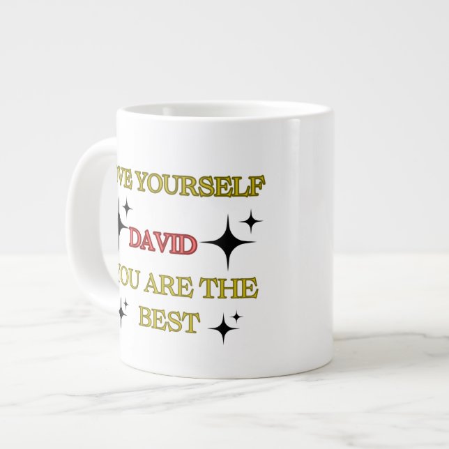 Specialitet Mugg grattis på födelsedagen david Jumbo Mugg (Framsida vänster)