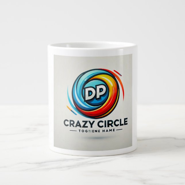 Specialitet Mugg med DP Crazy Circle Logotyp Jumbo Mugg (Framsidan)