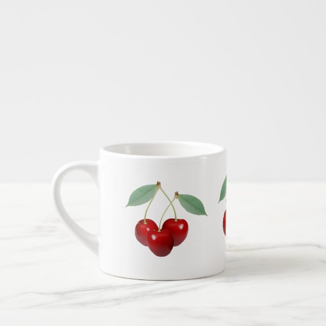 Specialiteten Retro Cherries Mugg Espressomugg (Vänster)