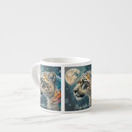 Specialiteten snö Leopard Måne Mugg Espressomugg