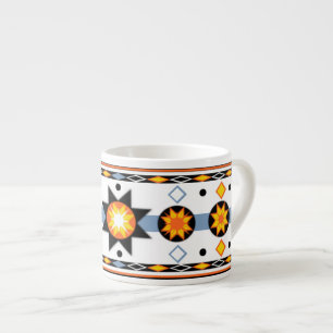Specialiteten Sol i Mönster i Native Amerikanska M Espressomugg