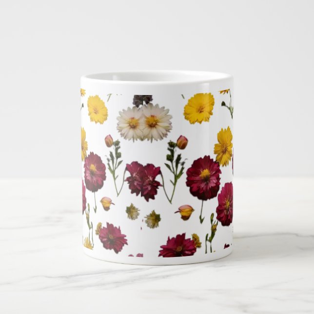 Specialjumbo Mugg: Blommigt Explosion Design Jumbo Mugg (Framsidan)