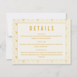 Specialkort för Geometric Art Deco Bröllop Inbjudningar