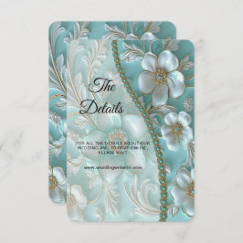 Specialkort för vit Blommigt för hölje Tilläggskort