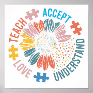Speciallärare för autism Sunflower Poster