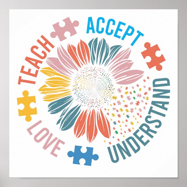 Speciallärare för autism Sunflower Poster (Framsidan)