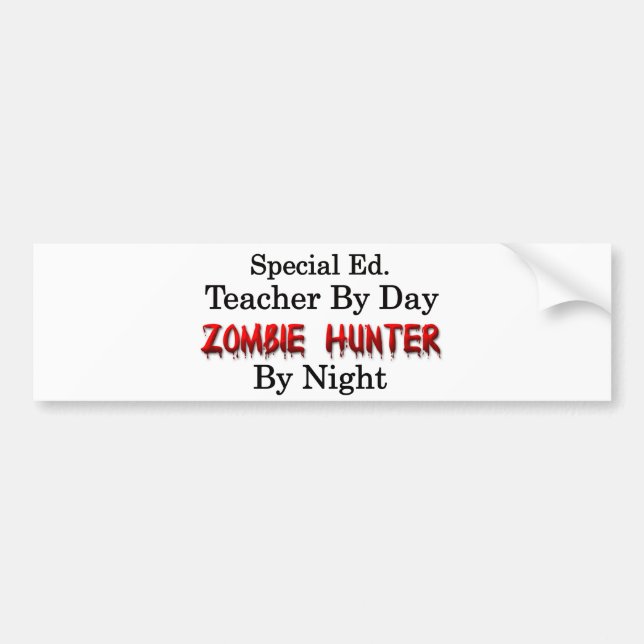 Speciallärare/Zombiejägare Bildekal (Framsidan)