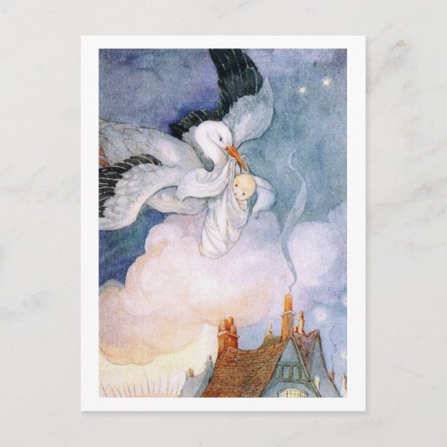 Specialleverans – Nytt barn Meddelande Vykort (Framsida)