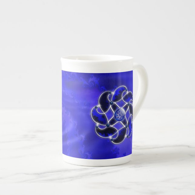 Specialmugg Blå som havet Benporslin Mugg (Framsida höger)