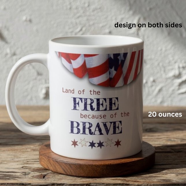 Specialmugg Jumbo Mugg (Patriotic speciality 20 ounce mug. Same design on both sides. )
