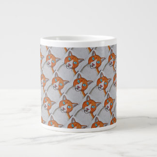Specialmugg med orange och vit katt jumbo mugg