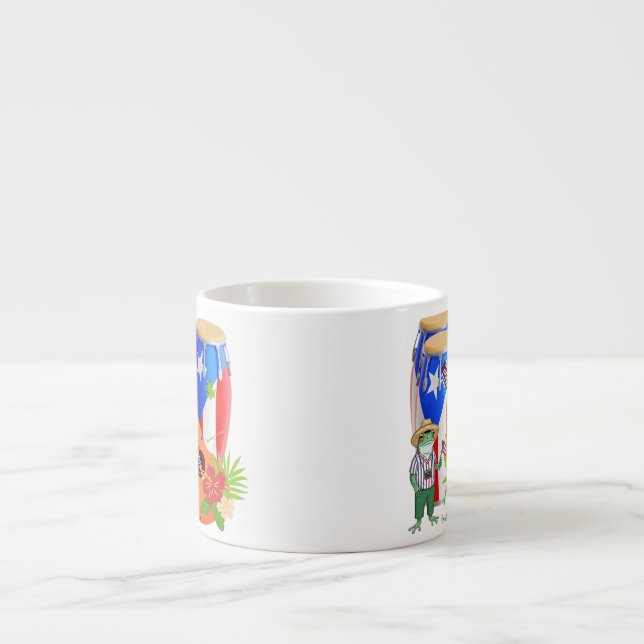 Specialmugg - Puerto Rico kulturell espressomugg (Framsidan)