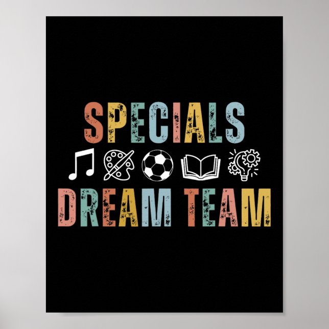Specials Dröm Team Lärare Byck Till Skolan Konst M Poster (Framsidan)