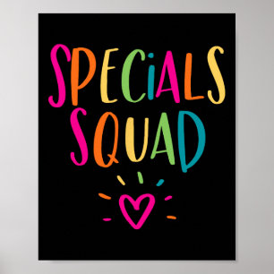 Specials Squad Art Music Pe Tech Gym Lärarteam Poster