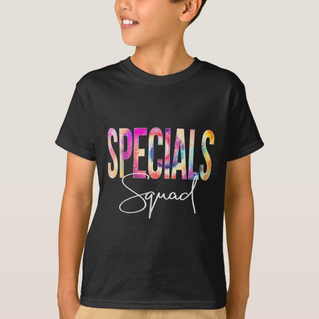 Specials Squad Tie Dye Back To School Women Apprec T Shirt (Framsida)