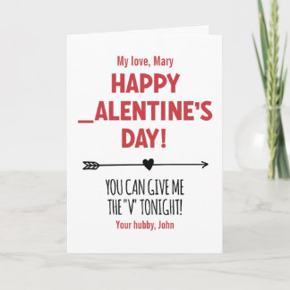 SPECIALTILLVERKAT Busig Ge mig 'V':et ikväll Pil R Kort