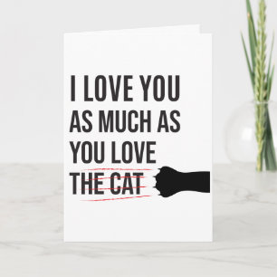 SPECIALTILLVERKAT Jag älskar dig Kattdam Clever Ro Kort