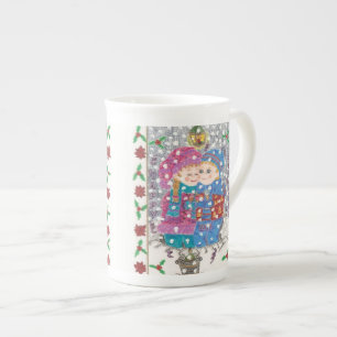 Specialtymugg för nytt år benporslin mugg