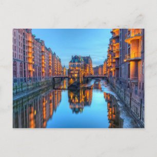 Specicherstadt Warehouse i Hamburg, Tysklandare - Vykort