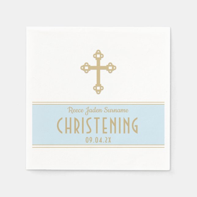 Speciell! Anpassningsbar Christening party napkins Pappersservett (Framsidan)
