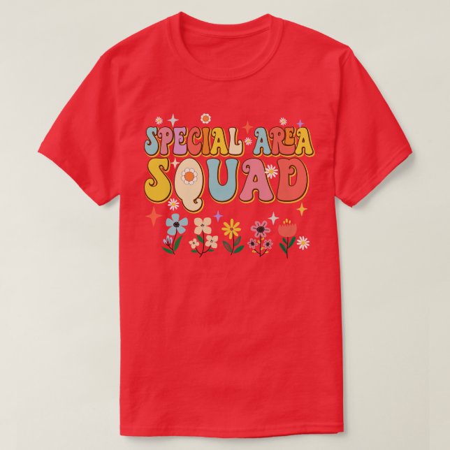 Speciell Area Squad Teacher Student Retro T Shirt (Design framsida)