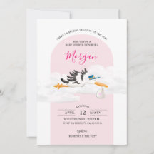 Speciell babystövel för flicka-stork