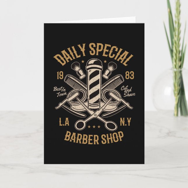 Speciell Barber Shop varje dag Kort (Framsida)