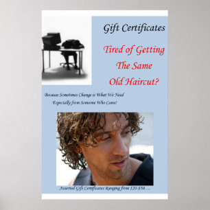 Speciell Beauty Salon Poster giftcertifikat