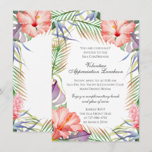 Speciell beställning av Tropical Luncheon-inbjudan Inbjudningar