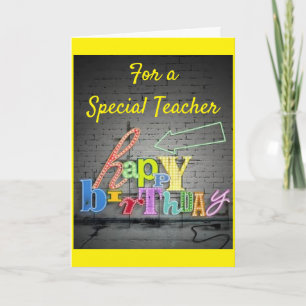 SPECIELL BIRTHDAG FÖR EN MYCKET ***SPECIELL TEACHE KORT