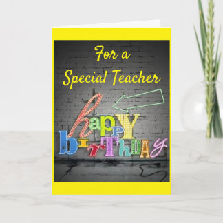 SPECIELL BIRTHDAG FÖR EN MYCKET ***SPECIELL TEACHE KORT