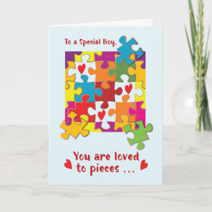 Speciell Boy Birthday Puzzle Kärlek till Delarare Kort