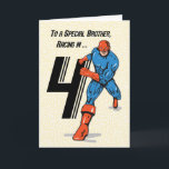 Speciell Brother 4e födelsedagen Superhjälte Kort<br><div class="desc">Snart kommer ni brors 4e födelsedagen firande. Som tidigt nu borde du få händer på kortet till ge och honom gång när firande äntligen kommer. Han kommer utan tvivel att ta emot kortet gång till kärlek.</div>