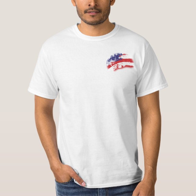 Speciell budget för det spektakulära USA flagga-vä T Shirt (Framsida)