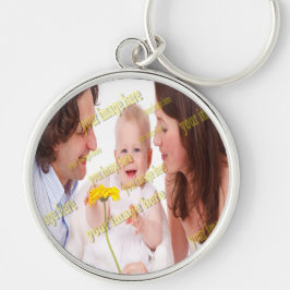 Speciell Coola för Family Photo Budget Rund Silverfärgad Nyckelring