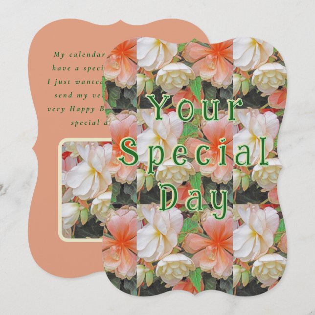 SPECIELL DAG/BIRTHDAY/BLOMMIGT (Fram/baksida)