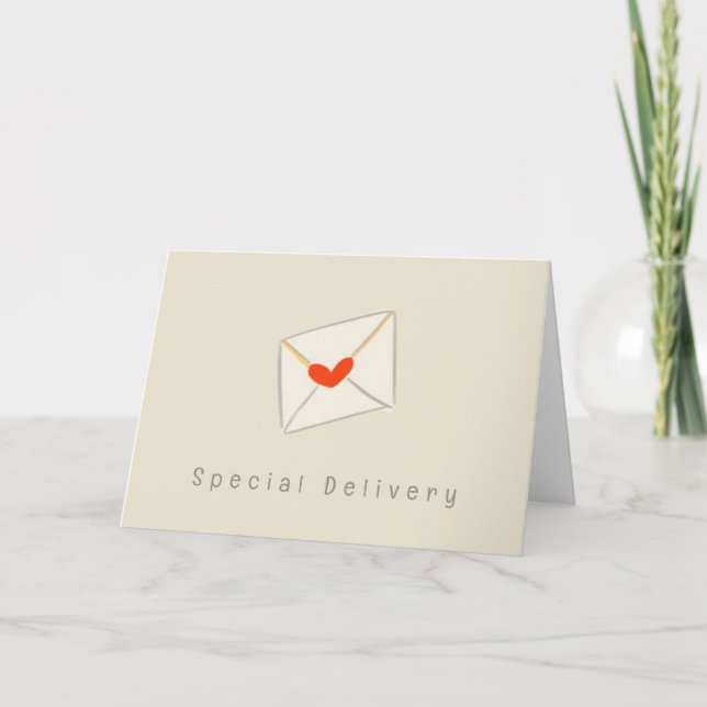 Speciell Delivery Heart-kuvert Valentines day Kort (Framsida)