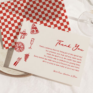 Speciell Delivery Italy Pizza Baby Shower Tack Kort