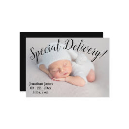 Speciell Delivery Photo Script Gender Neutral Birt Meddelande