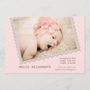 Speciell Delivery Sweet Flicka Photo Birth Meddelande