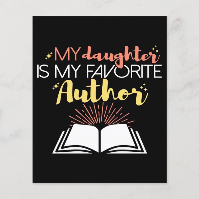 Speciell design Min dotter är min favoritförfattar Flygblad (Framsidan)